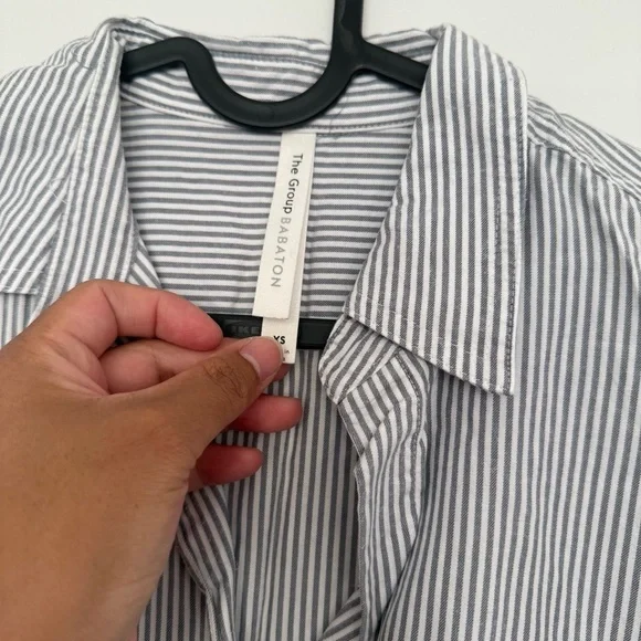 Babaton Pinstripe Button-Up Shirt - Picture 3 of 7